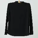 Double Layer Short Fit Long Sleeves Basic T-Shirt-Black