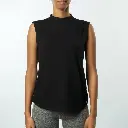 Double Layer Sleeveless Undershirt-Black
