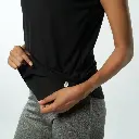 Double Layer Sleeveless Undershirt-Black