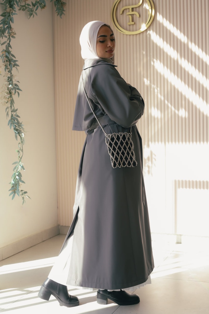 Grey Vague Girl Coat