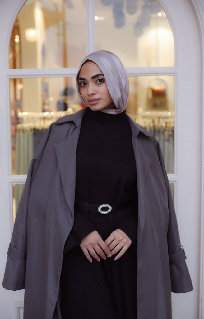 Grey Vague Girl Coat