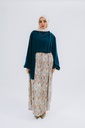 Teal Louvre Blouse