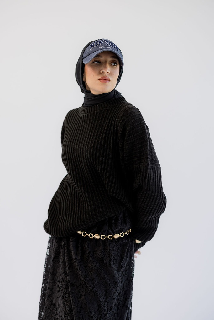 Black Kyoto Pullover