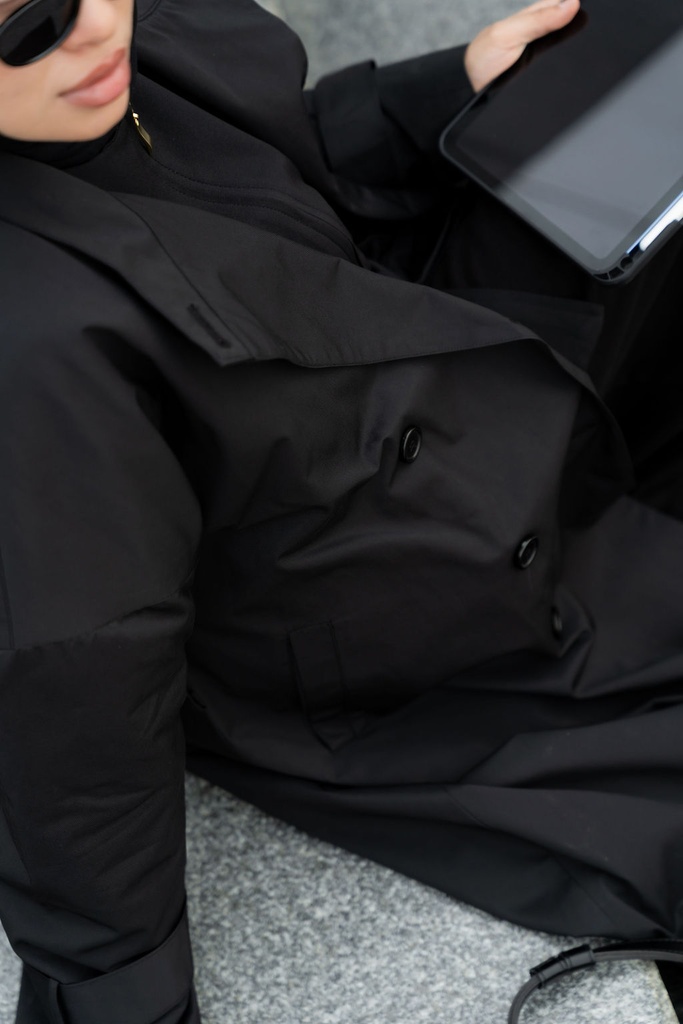 Black Crete Coat