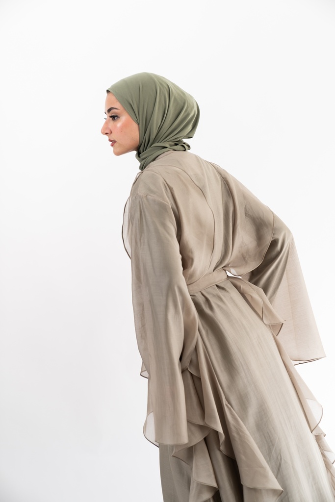 Greige Aleppo Kaftan   