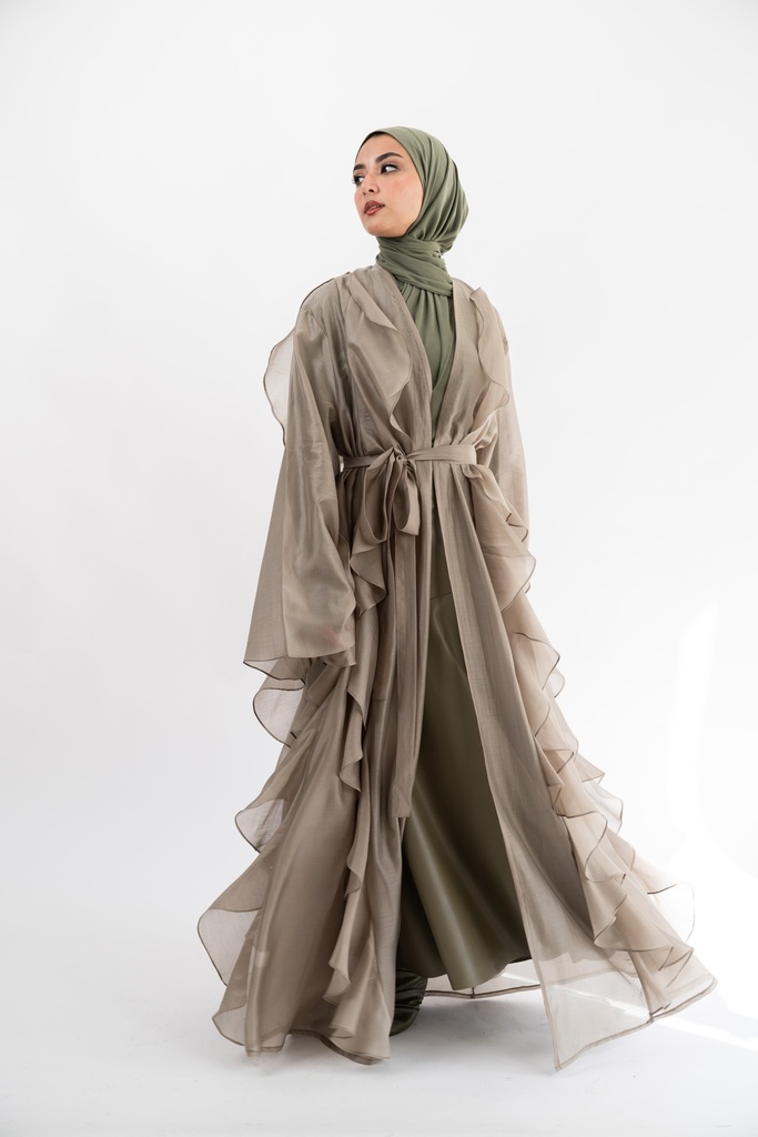 Greige Aleppo Kaftan   