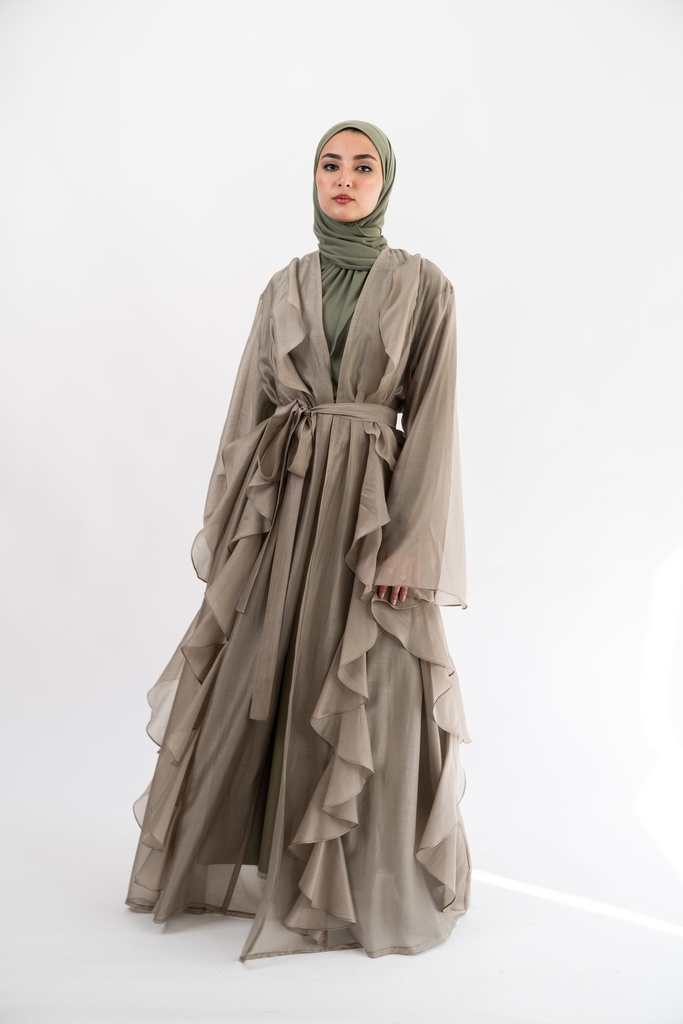 Greige Aleppo Kaftan   