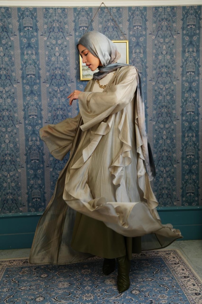 Greige Aleppo Kaftan   