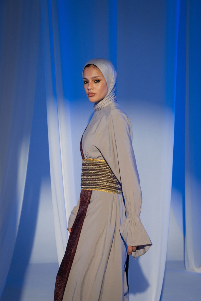 Greige Sham Abaya  