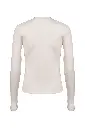 Regular Fit Ribbed Long Sleeve-OffWhite 