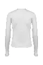 Regular Fit Ribbed Long Sleeve-White