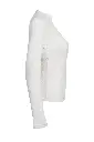 Regular Fit Ribbed Long Sleeve-White