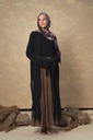Double Layer Short Fit Long Sleeves Basic T-Shirt-Black