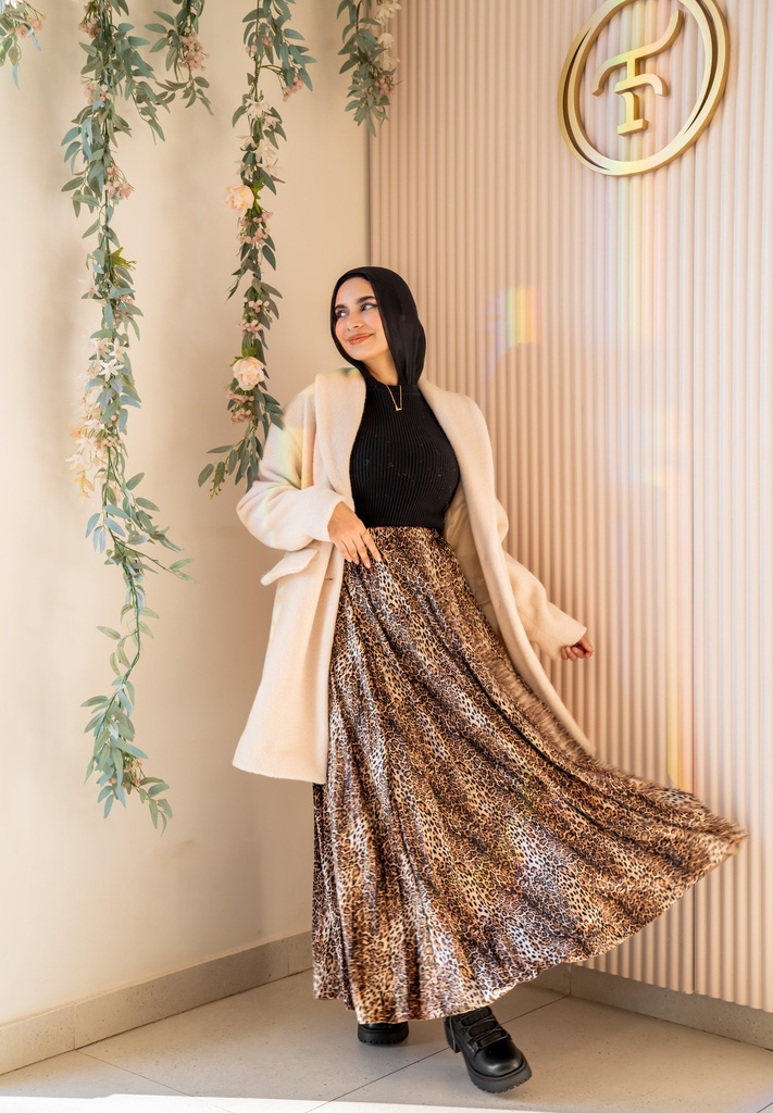 Cheetah Accordion Skirt