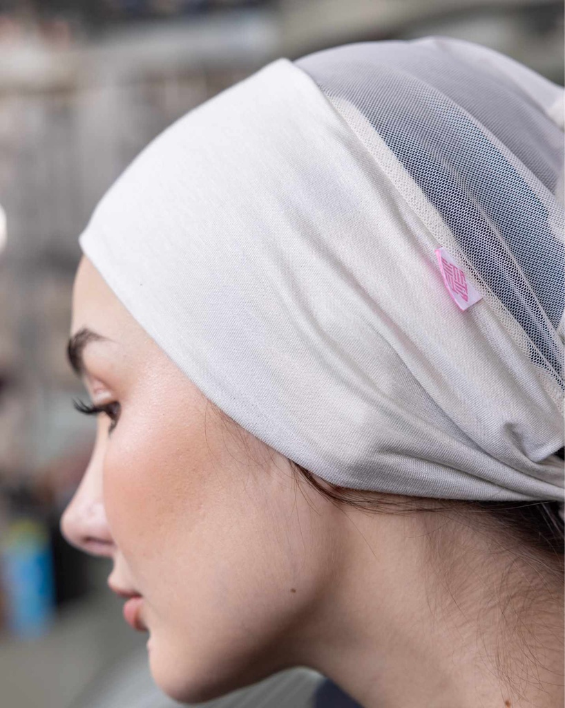 Greige Aura Mesh Bandana 