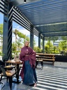 Plum Swan Cape Blouse