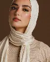Cream Aura Scarf     