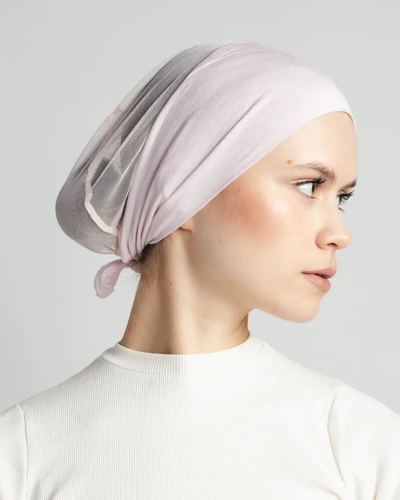 Pastel Pink Aura Mesh Bandana     
