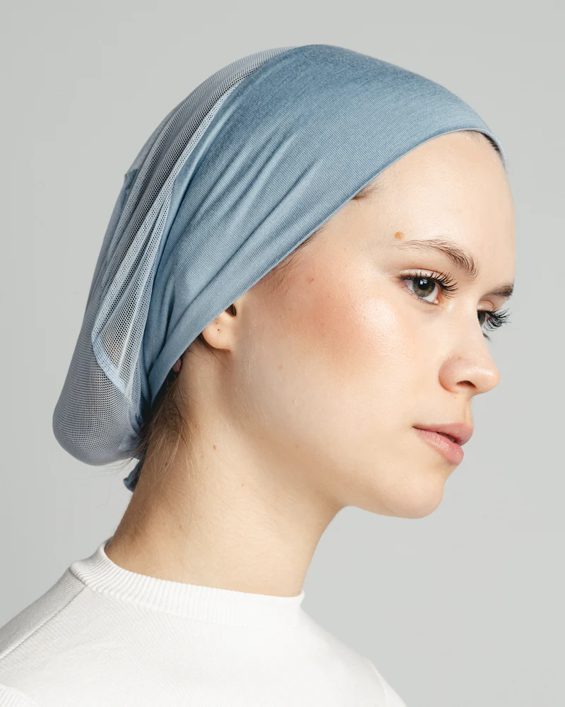 Baby Blue Aura Mesh Bandana     