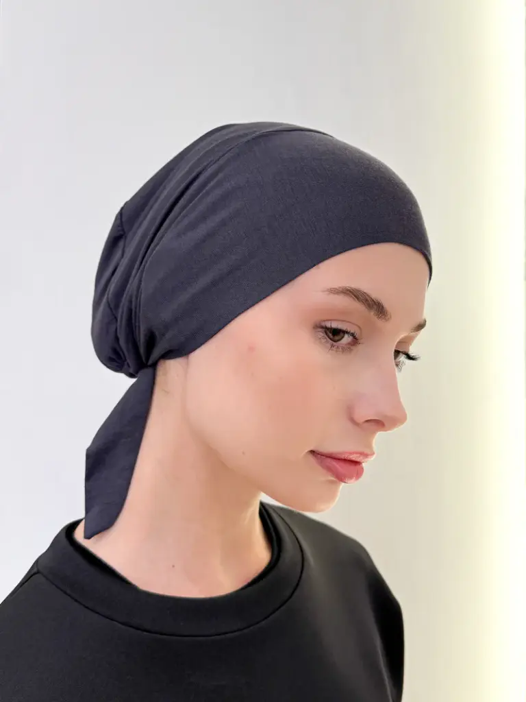 Ink Black Aura Solid Bandana 