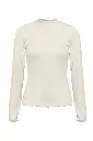 Ribbed Long Sleeve Top-OffWhite 