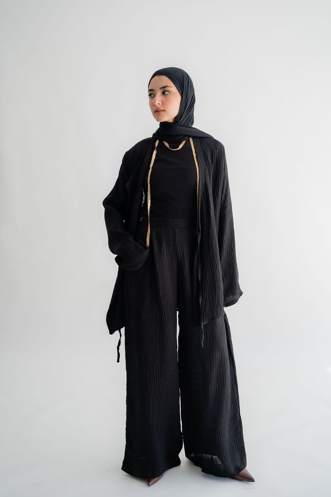 Black Doha Pants 