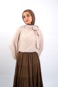 Sand Savoy Blouse