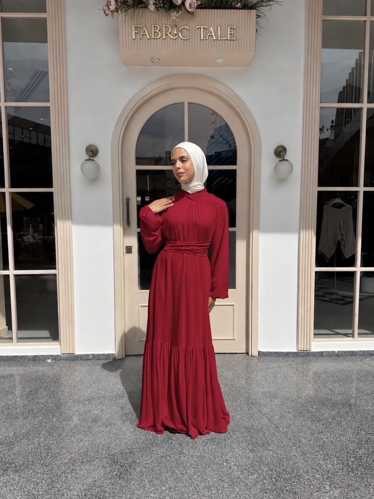 Maroon Diana Dress 