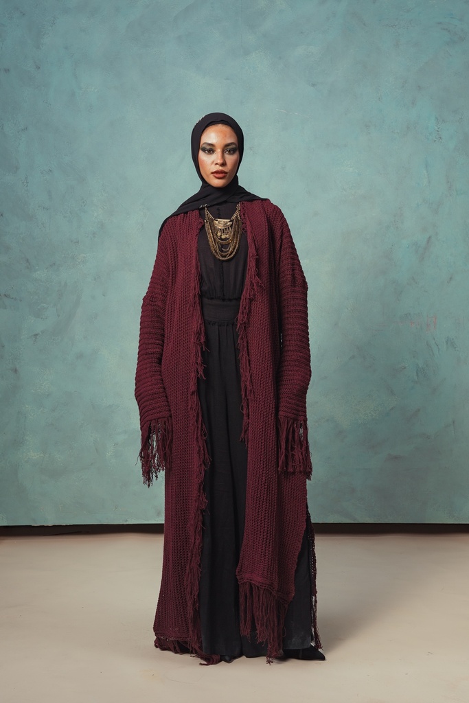 Burgundy Rhea Cardigan 