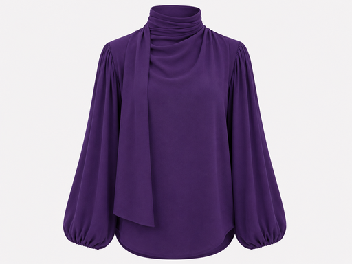 Eggplant Louvre Blouse
