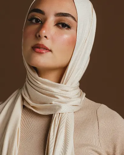 Cream Aura Scarf     