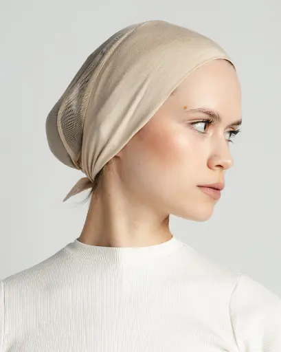 Cream Aura Mesh Bandana  