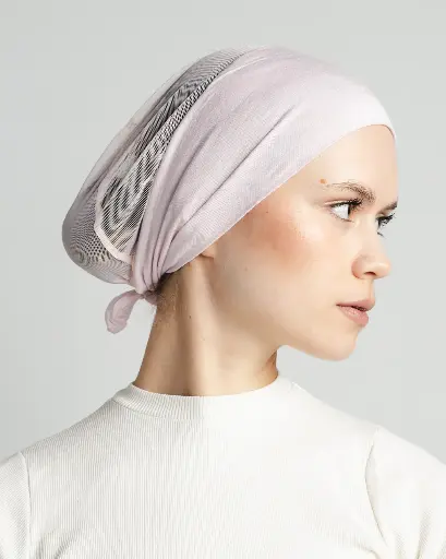 Pastel Pink Aura Mesh Bandana     